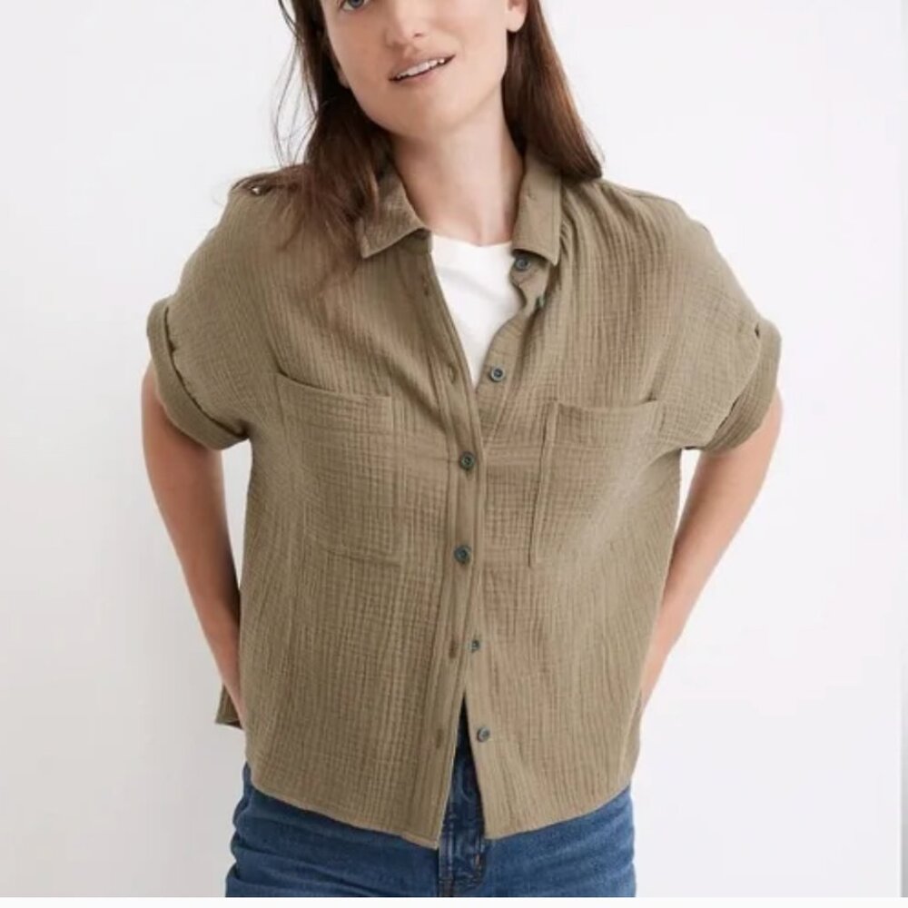 Madewell Lightspun Beachside Dolman Shirt S